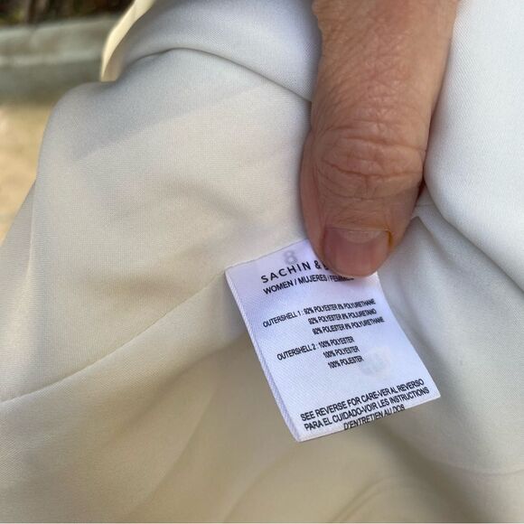 SACHIN & BABI AHLUWALIA Floral Embroidered White Dress size 2 - Picture 8 of 9